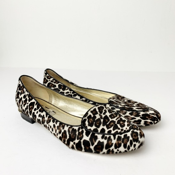 EMY MACK Leopard Print Motif Flats Round Toe SZ 7 - Picture 3 of 8